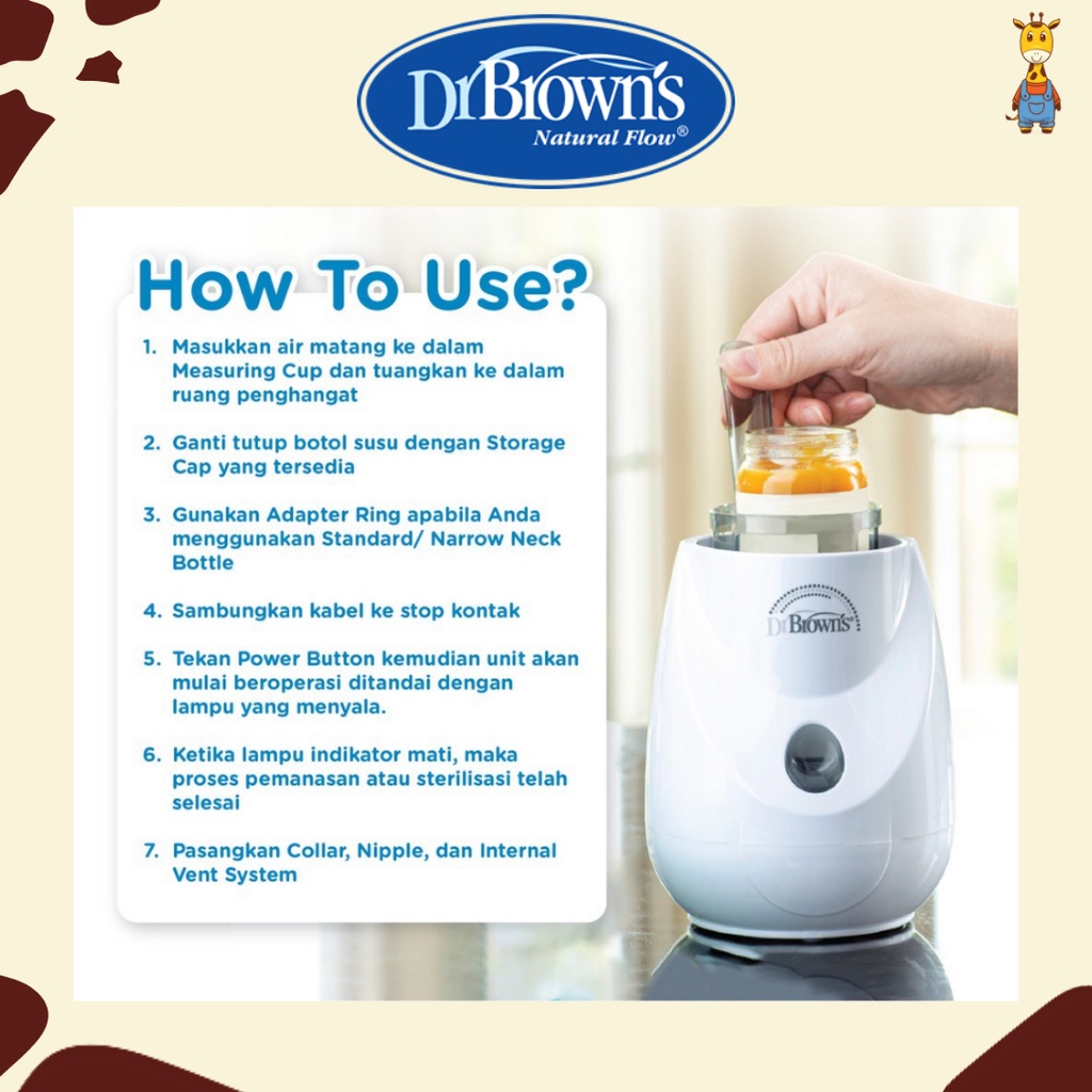 Dr. Brown's InstaFeed Bottle Warmer &amp; Sterilizer - Penghangat Susu / AC185