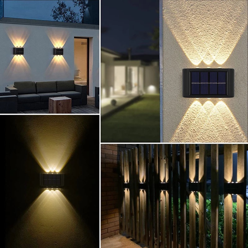 【COD】16LED Lampu Dinding Outdoor/Tenaga Surya Lampu/Lampu Solar Sensor Cahaya/Lampu Dinding Lampu