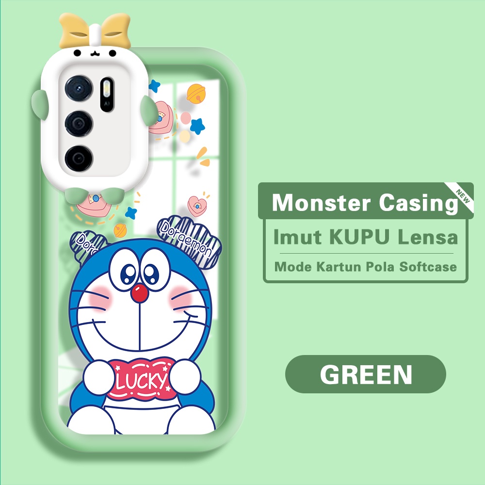 Casing Hp Untuk Case OPPO A16 A16S Cartoon Anime Doraemon Softcase Monster Soft Phone Cover Monster 