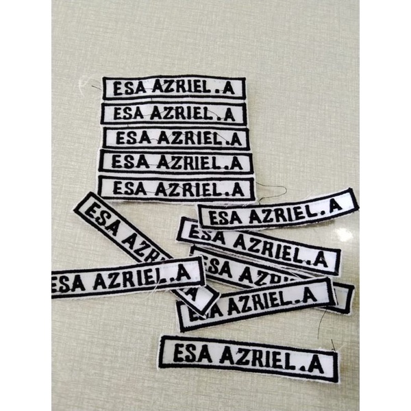 Bordir bet nama bordir seragam sekolah SPBU seragam kerja  satpambisa pesan satuan