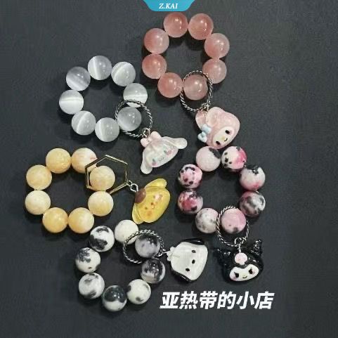 Sanrioed Anime Melody Cinnamoroll Kuromi Pochacco My Melody Gelang Wanita Fashion Tangan Memutar Perhiasan Pernikahan Liburan Liontin Hadiah [ZK]