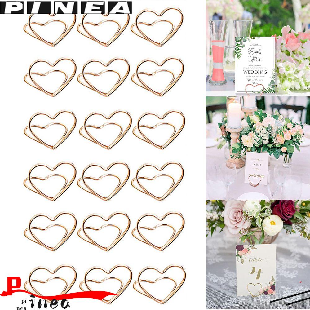 Nanas 1PCS Nomor Meja Holder Logam Romantis Penjepit Kertas Kartu Gambar Display Stand Dekorasi Desktop Perlengkapan Pernikahan Klem Berdiri