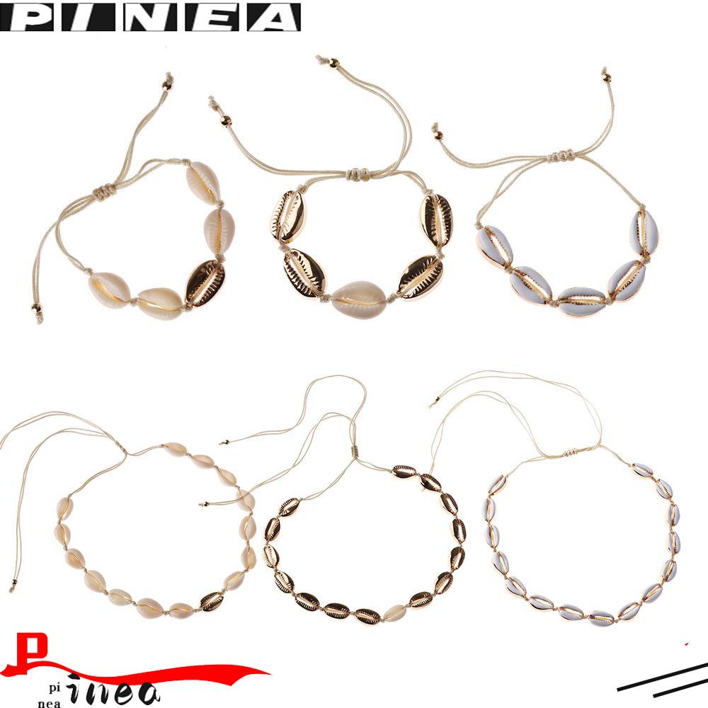 Kalung Shell Nanas Wanita Musim Panas Alam Pantai Dan Paduan3Set Perhiasan Desain Berbeda