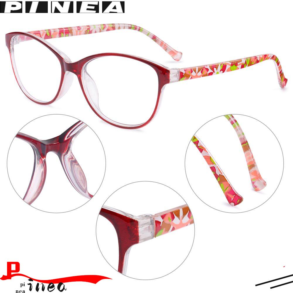 Kacamata Baca Nanas Nyaman Portable Elegan Bunga Bingkai Ultra Ringan