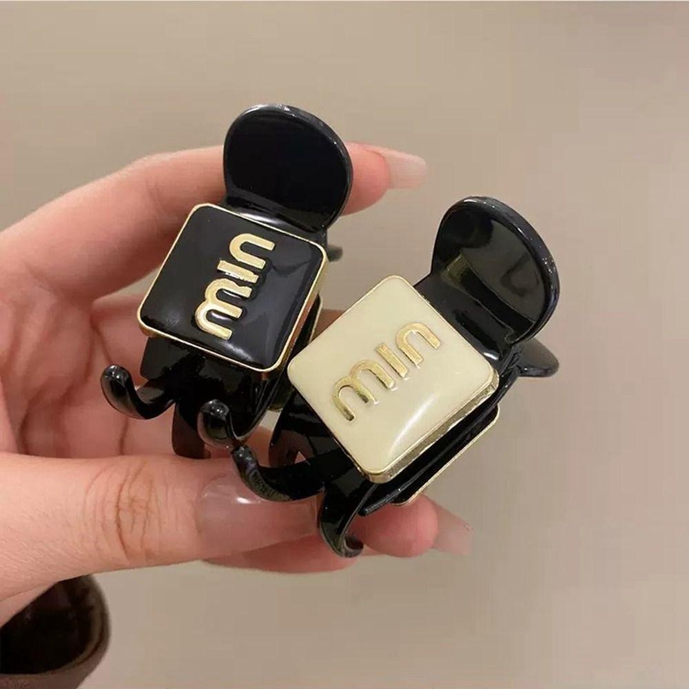 Agustinina Jepit Rambut Kreatif Huruf Manis Bentuk Geometris Grab Clip Untuk Hiasan Kepala Wanita