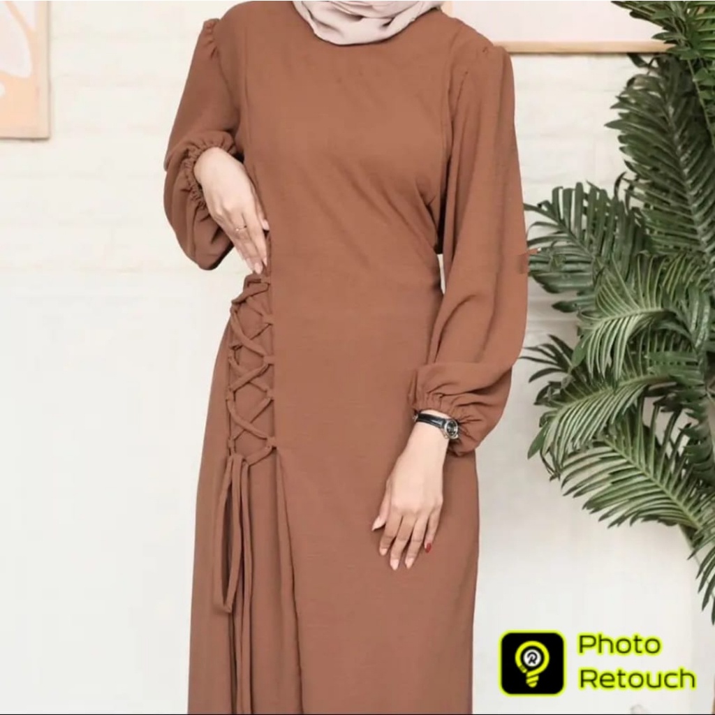 BEFAST - ZEC DRESS ALEA / Clara Dress CRINCLE / LongDress Wanita Pesta/Kondangan / Dress pasbody Kekinian Remaja ABG Trendy / Outfit Wanita Formal Hijab Style / Dress Maxy Model Terbaru