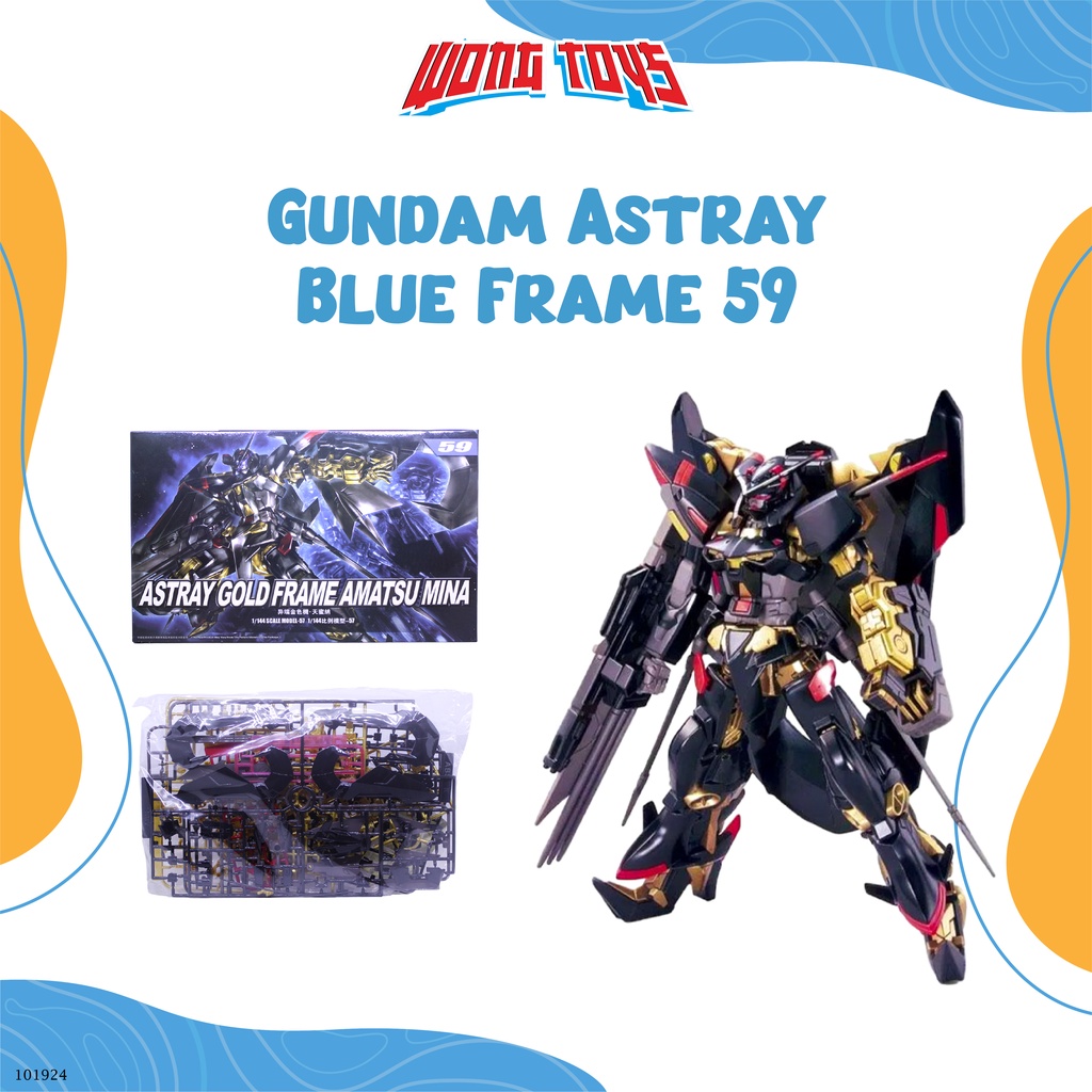 Gundam Astray Blue Frame 59 (101924) - Mainan Action Figure Rakit Gundam Astray Gold Frame Amatsu Mi
