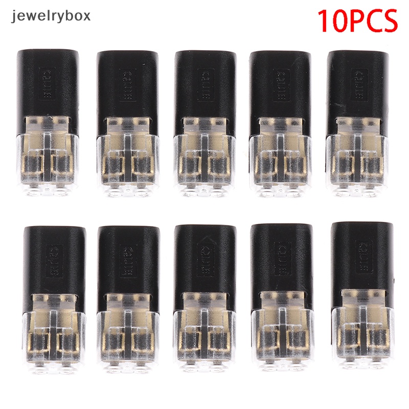 [jewelrybox] 10pcs 2pin Pluggable Spring Scotch Lock Wire Connector Untuk 18-24AWG Konektor Butik