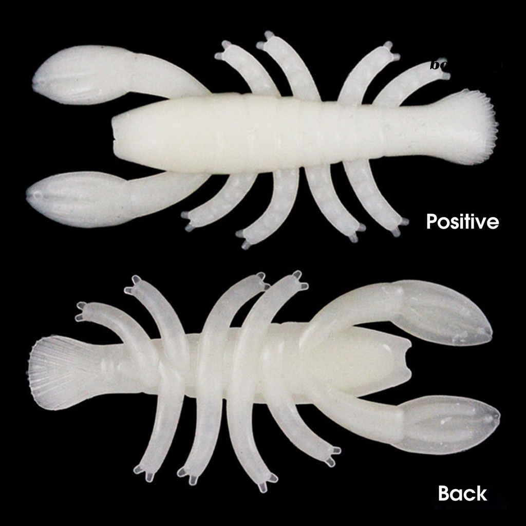 Bo-5pcs 3.5g Umpan Ikan Umpan Mirip Hidup Menggoda Simulasi Hidup Bentuk Lobster Putih Umpan Lembut Untuk Angling