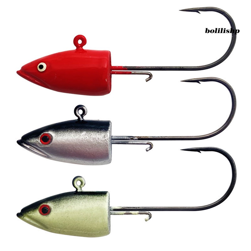 Bo-14g/5.1cm Kail Pancing Kekuatan Tinggi Tahan Korosi Tajam Realistis Kuat Menembus Meningkatkan Laju Memancing Reusable Metal Needle Point Hook Angling Lure Hook