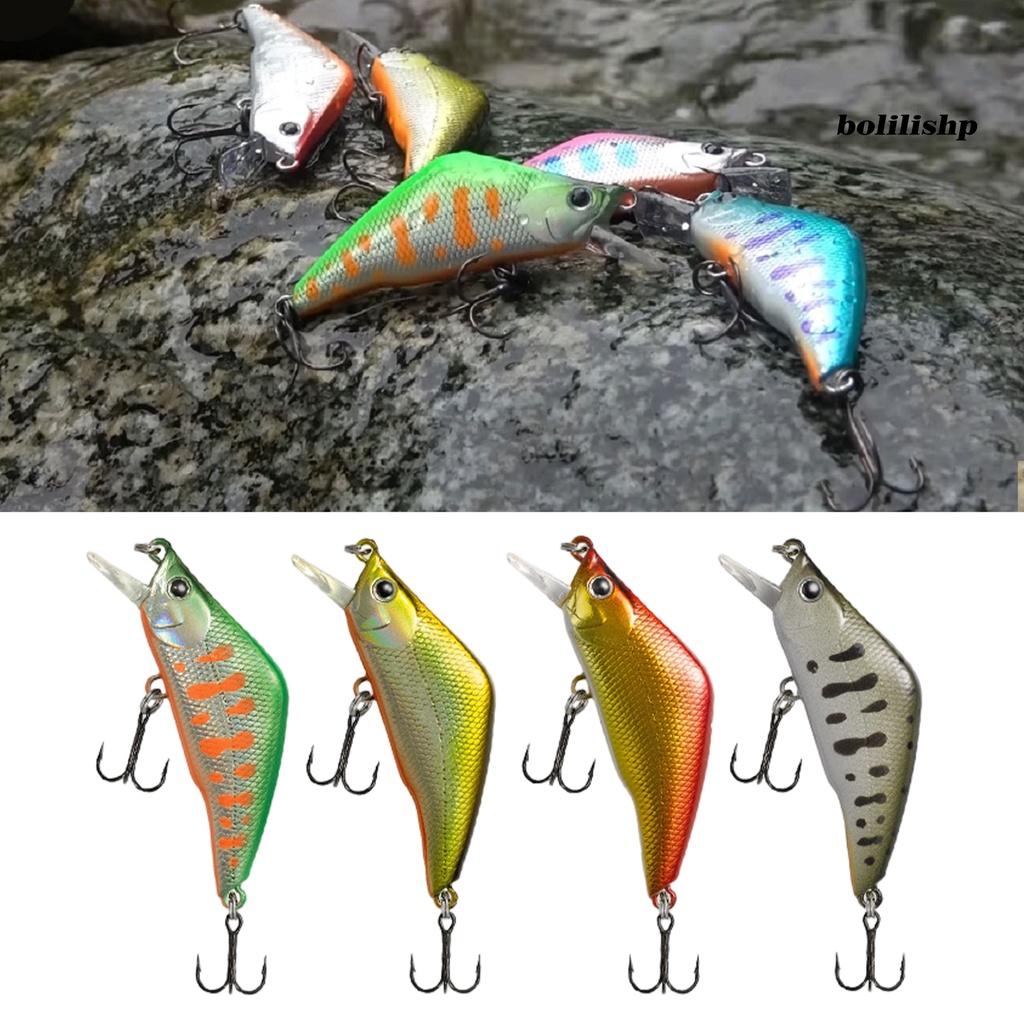 Bo-4.8cm/3.8g Buatan Memancing Umpan Bionic 3D Mata Tajam Kait Arus Trout Tenggelam Ikan Kecil Lure Untuk Air Tawar Air Asin