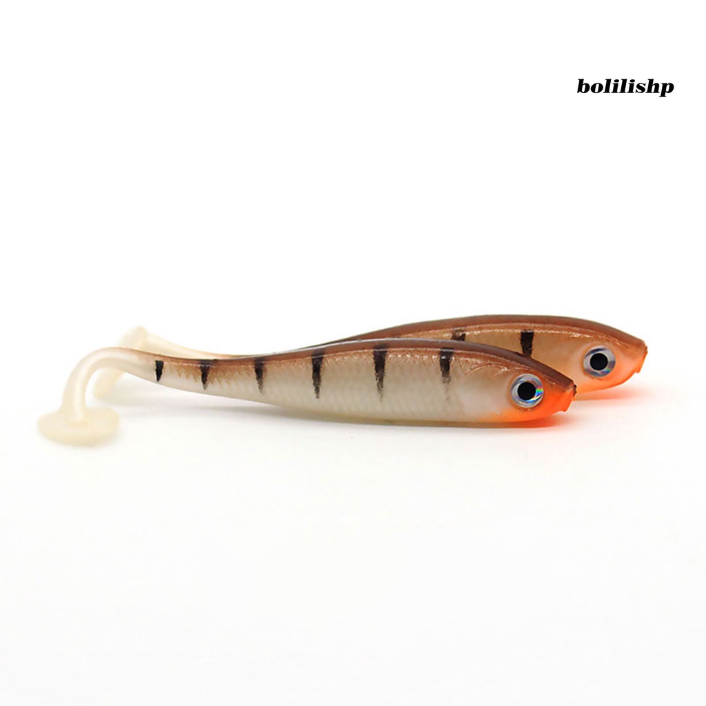 Bo-5pcs 7CM/2.1G Umpan Simulasi Ramah Lingkungan Desain Simulasi Kait Tajam Pengerjaan Indah Umur Pemakaian Panjang Memancing Reusable Lure T-tail Umpan Bionic Untuk Outdoor