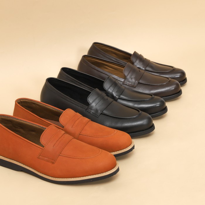 sepatu pantofel pria sepatu casual pria sepatu loafer model florenz