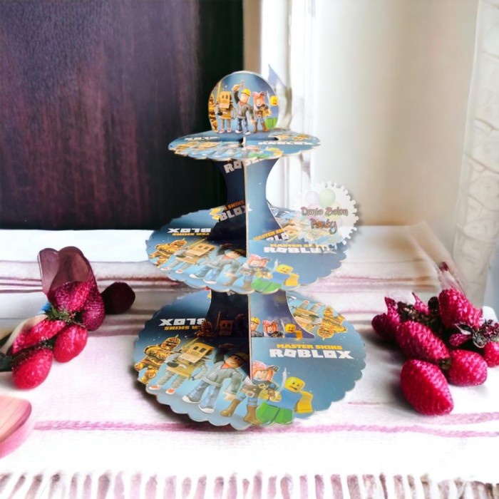 Cake Tier Tobot / Standing Cake / Cupcake Stand Karakter Tobot