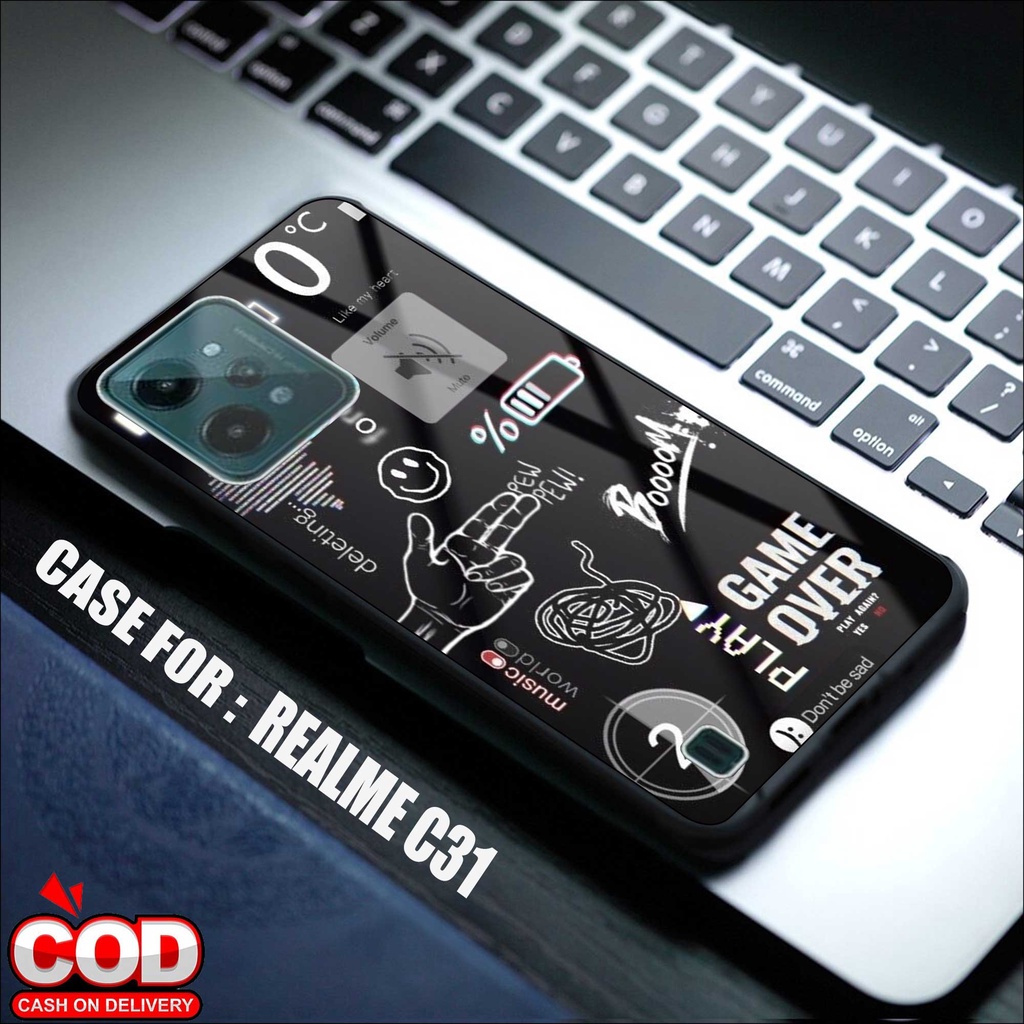 LIGHTNING - Case REALME C31 [STIKER NASA] - Fashion Case Realme - Case Terbaru Hp Realme - Case Term