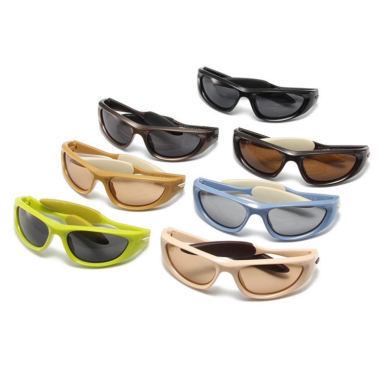 (YUZHU) Western Fashion Sports Cool Sunglasses Untuk Wanita INS Wind Technology Sense Riding Sunglasses