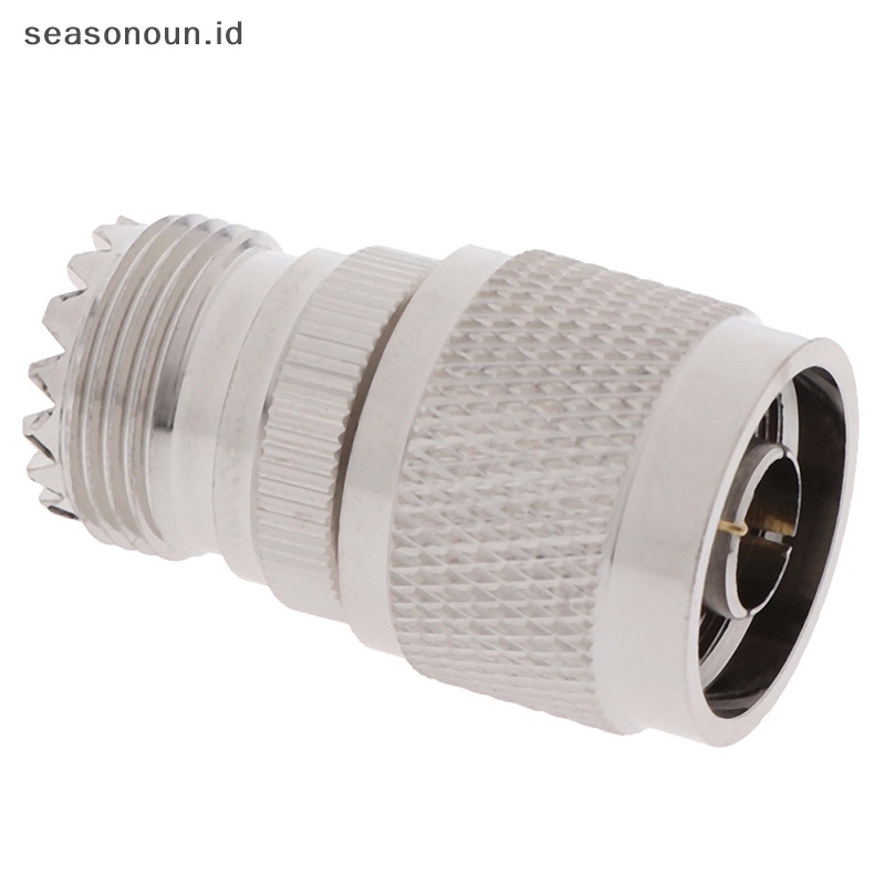 Seasonoun 1Pc N Type Male to UHF SO-239 Female Jack Konektor Adaptor Coax RF Lurus.