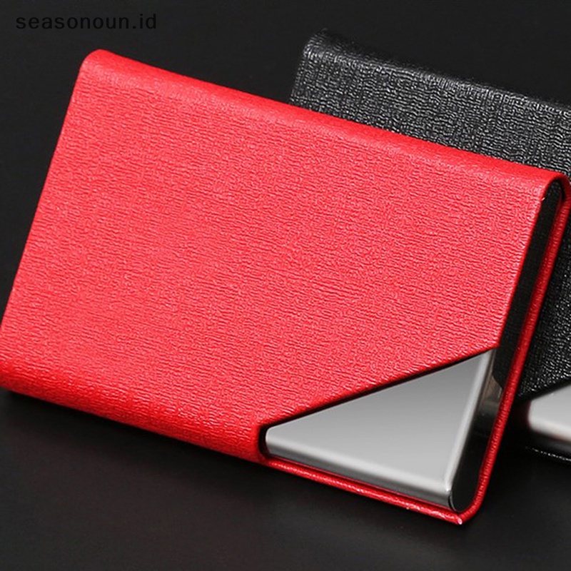 Seasonoun Case Kartu Nama Kreatif Stainless Steel Aluminium Holder Metal Box Cover.