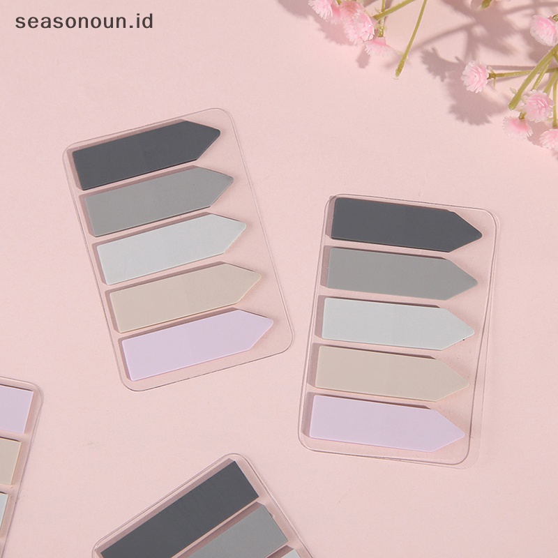 Seasonoun Indeks Warna Solid Memo Pad Lembaran Sticky Notes To Do List Planner Stiker Alat Tulis Halaman Bendera Kantor Dekorasi Hadiah.