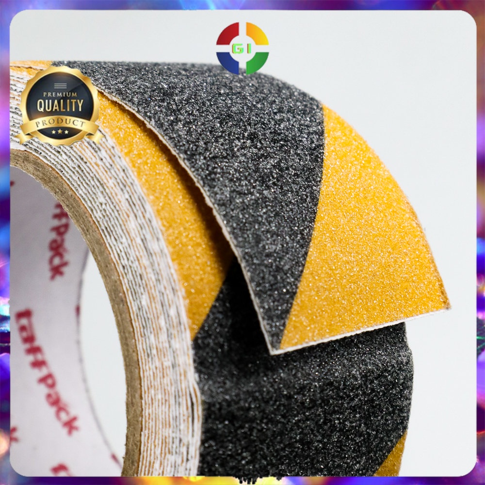 (GI) Lakban Anti Slip Tangga Lantai Selotip Tape Safety Silika Berbagai Warna