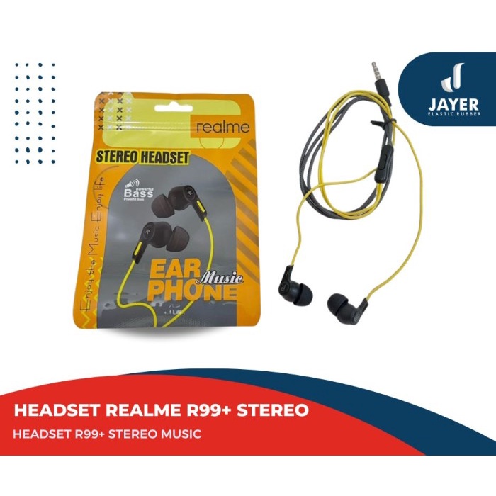 Headset Realme earbud Stereo super Mega Bass R-99+