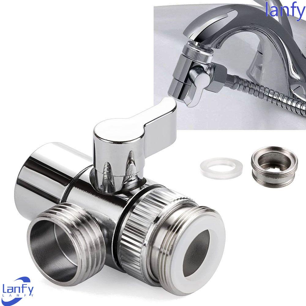 Lanfy Adaptor Keran Dapur Perbaikan Rumah Shower Head Sink Splitter Diverter Katup Penduap Konektor Keran Air