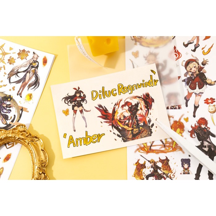 Stiker PET Anime Game Genshin Cutting Sticker Kado Anak Murah Grosir Washi Tape Harga Grosir Termurah