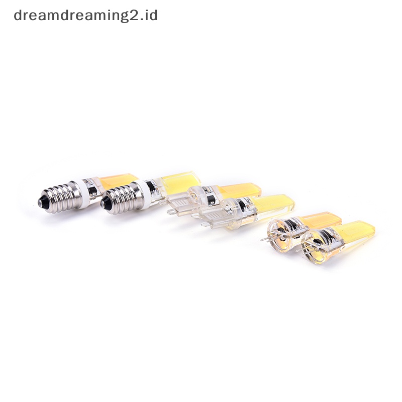(drea) Mini Dimmable G4 G9 E14 COB SMD LED Silicone Crystal Light Lampu Bohlam 9W 220V//