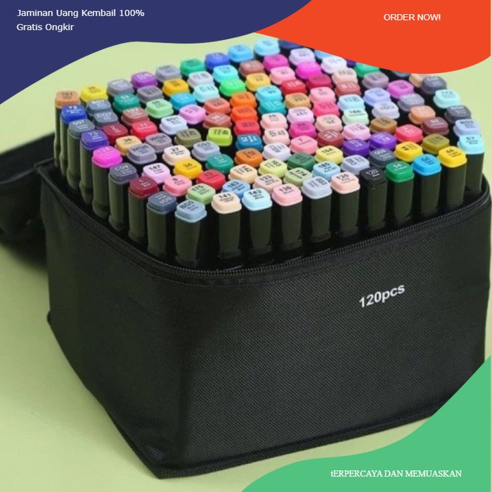 

touch five 24 36 48 60 80 168 180 spidol warna art marker sketsa - 24