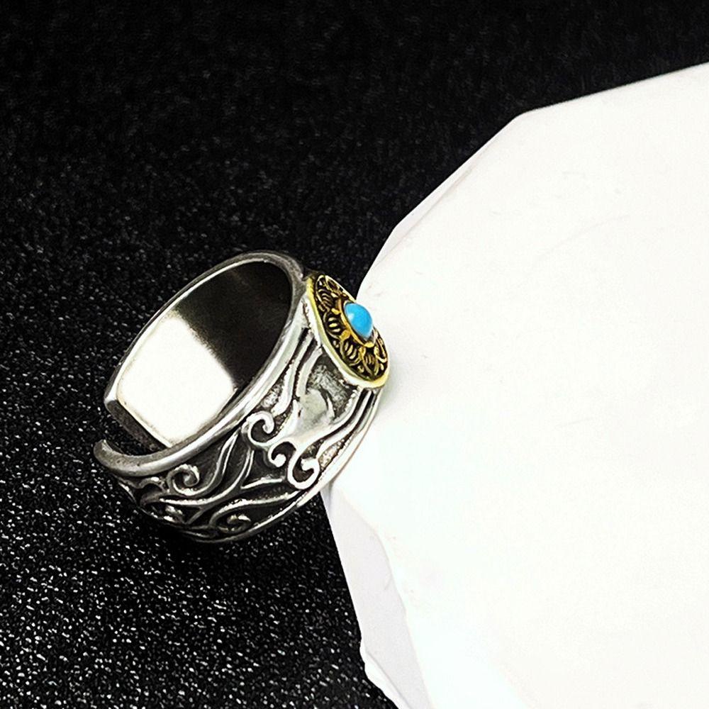 Mxbeauty Pria Pixiu Cincin Indah Adjustable Sederhana Niche Desain Hewan Liar Mitos Paduan Tembaga Vintage Gaya Cina Cincin