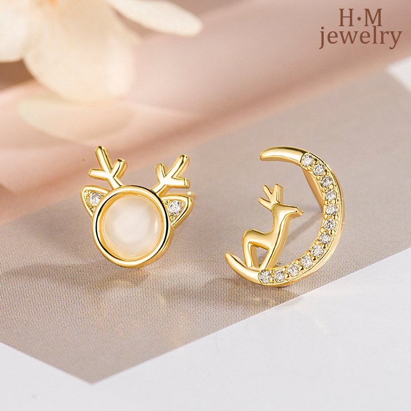 Anting Pejantan Semangat Rusa Perak S925 Rasa Tinggi2023Perhiasan Baru