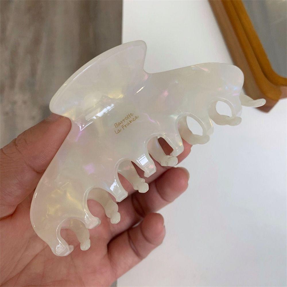 Agustinina Klip Rambut Asam Asetat Kreatif Elegan Jelly Warna Hiu Klip Bentuk Geometris Besar Ambil Klip Aksesoris Rambut Perempuan