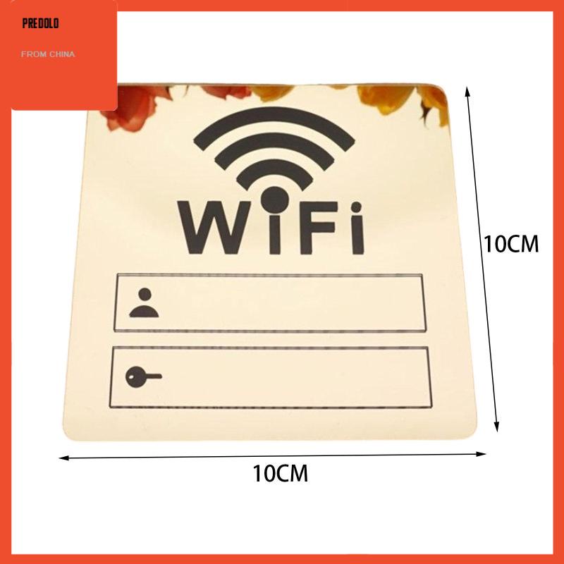 [Predolo] Wifi Sign Sticker Mirror Password Akun Akrilik Untuk cafe Restoran