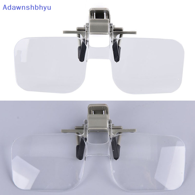 Adhyu Loupe Lensa Kacamata Lipat Pembesar Kacamata Clip On Precise Magnifier Flip Reparasi Jam Tangan Kacamata Eyewear Magnifier Loupe Appraisal Watch Repair Tool Unisex Rimmed Reading