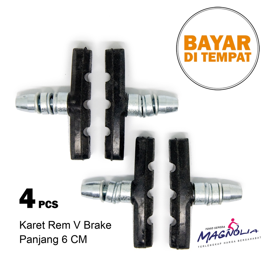 Kampas Karet Rem VBrake Sepeda Brake Pad Kunci L - 4PCS (2Pasang)