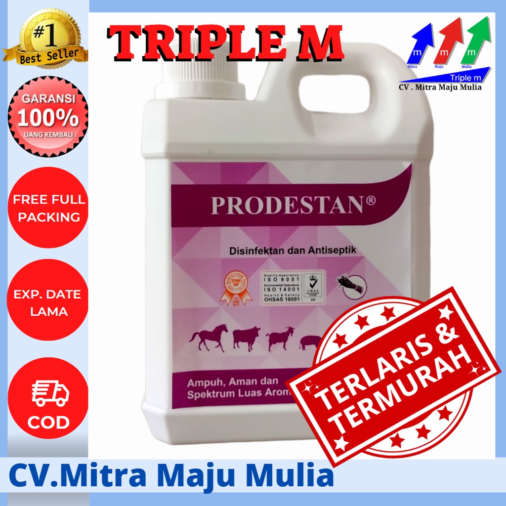 PRODESTAN 1 LITER DISINFEKTAN &amp; ANTISEPTIK AROMA VANILLA TRIPLE M