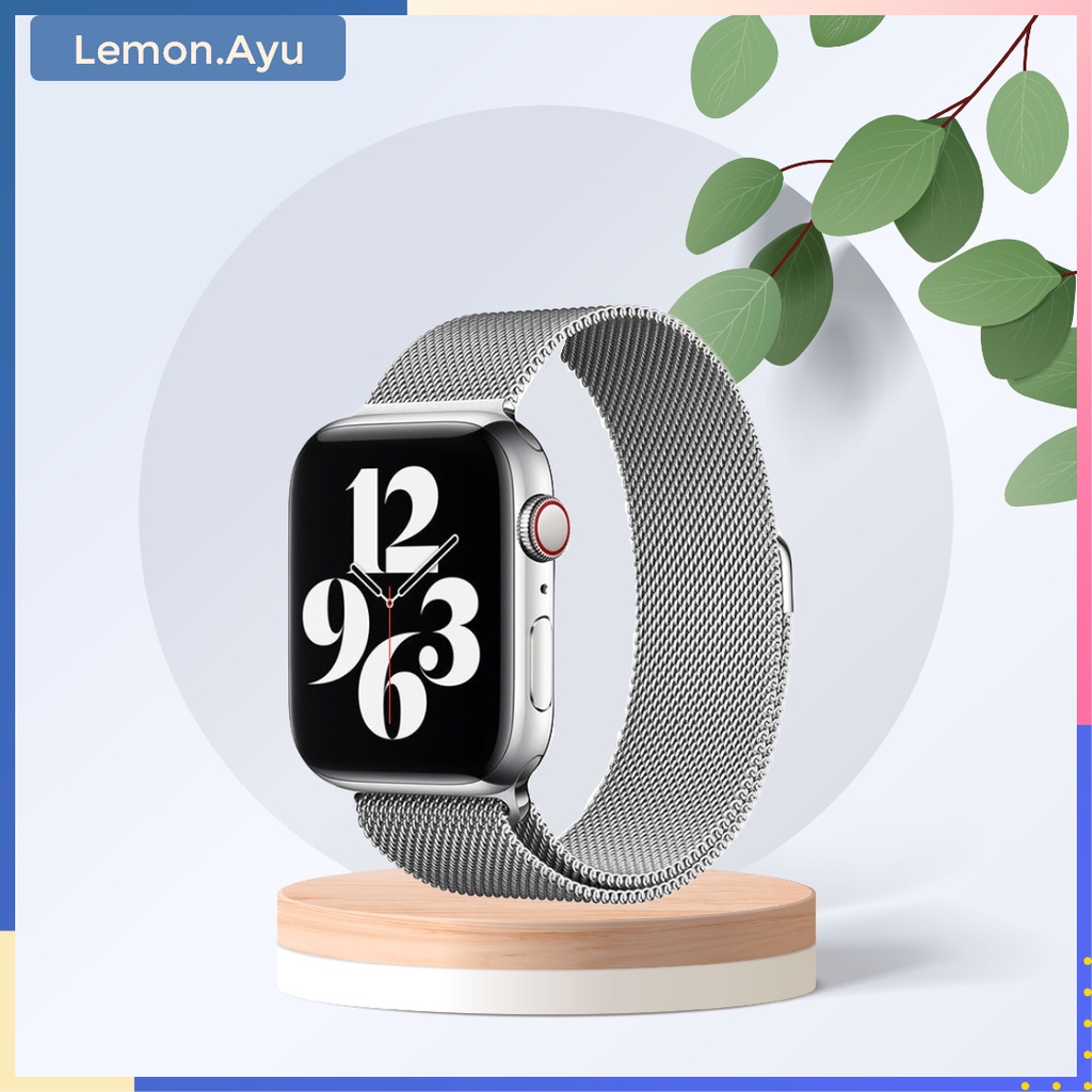 Tali Jam Strap iWatch Series 7 5 4 3 2 1 6 SE Stainless Steel Milanese Loop Apple Watch 7 Band 41mm 45mm 42mm 38mm 40mm 44mm