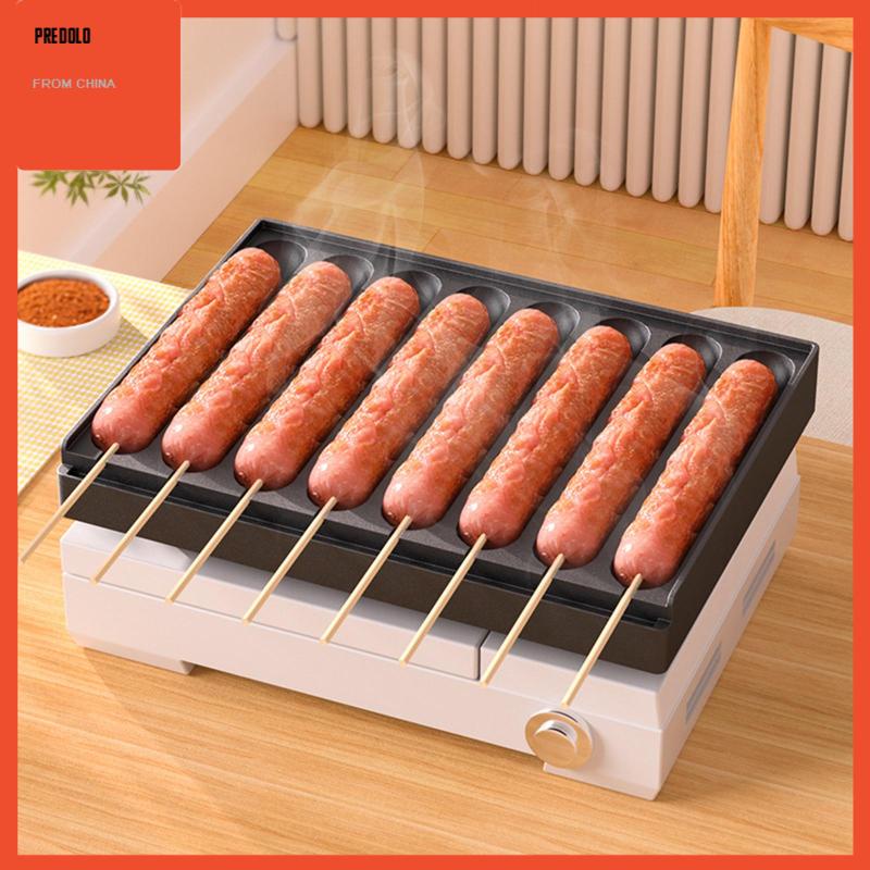 [Predolo] Panggangan Sosis Cooker Nonstick Rectangle Grill Pan Untuk Memasak Di Luar Ruangan