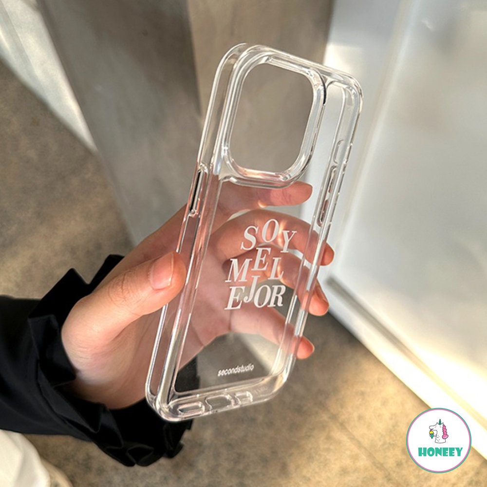 Casing Huruf Bening Simple Untuk iPhone 14 Pro Max Case iPhone 11 13 Pro Max 12 Pro Max XR XS 7 8 Plus Shockproof Soft TPU Back Cover