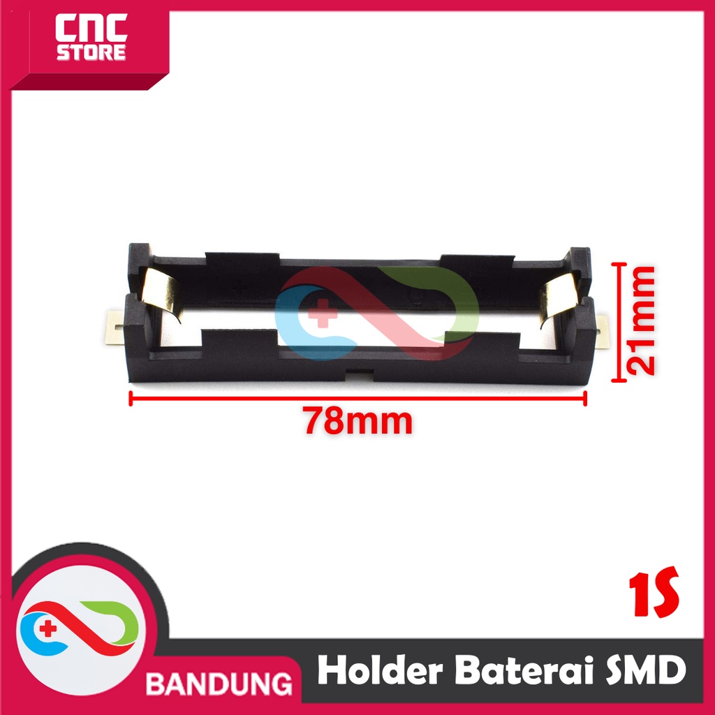 HOLDER BATERAI SMD 18650 1x 3.7V 4.2V SERI PARALEL