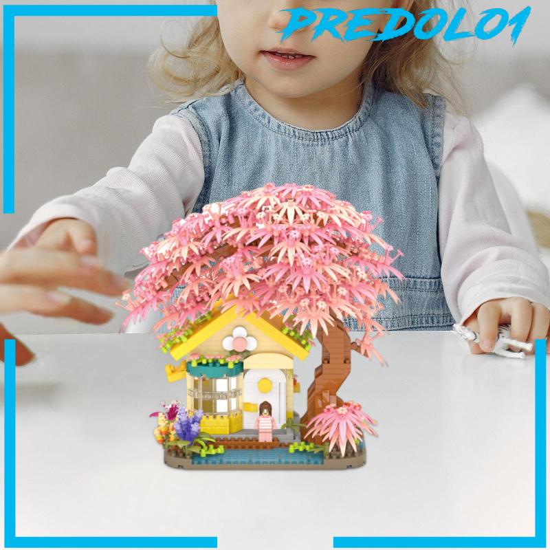 [Predolo1] Bangunan Rumah Pohon 1500pcs Blok Bangunan Mikro Untuk Remaja Dewasa Anak