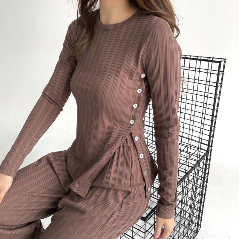 BEFAST - ZNF ONESET HANNY / Setelan Eden Hornet Knit Premium / Oneset Wanita Korean Style / Fashion Kekinian Wanita Remaja / Outfit Daily Wanita TrendyRe / Setelan Polos Casual / Oneset Kancing Pinggir