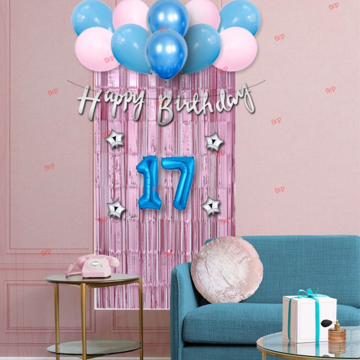 New Trend Paket Dekorasi Ulang Tahun Simpel Unik/ Dekor Balon Simple Dewasa Set - Pink 1