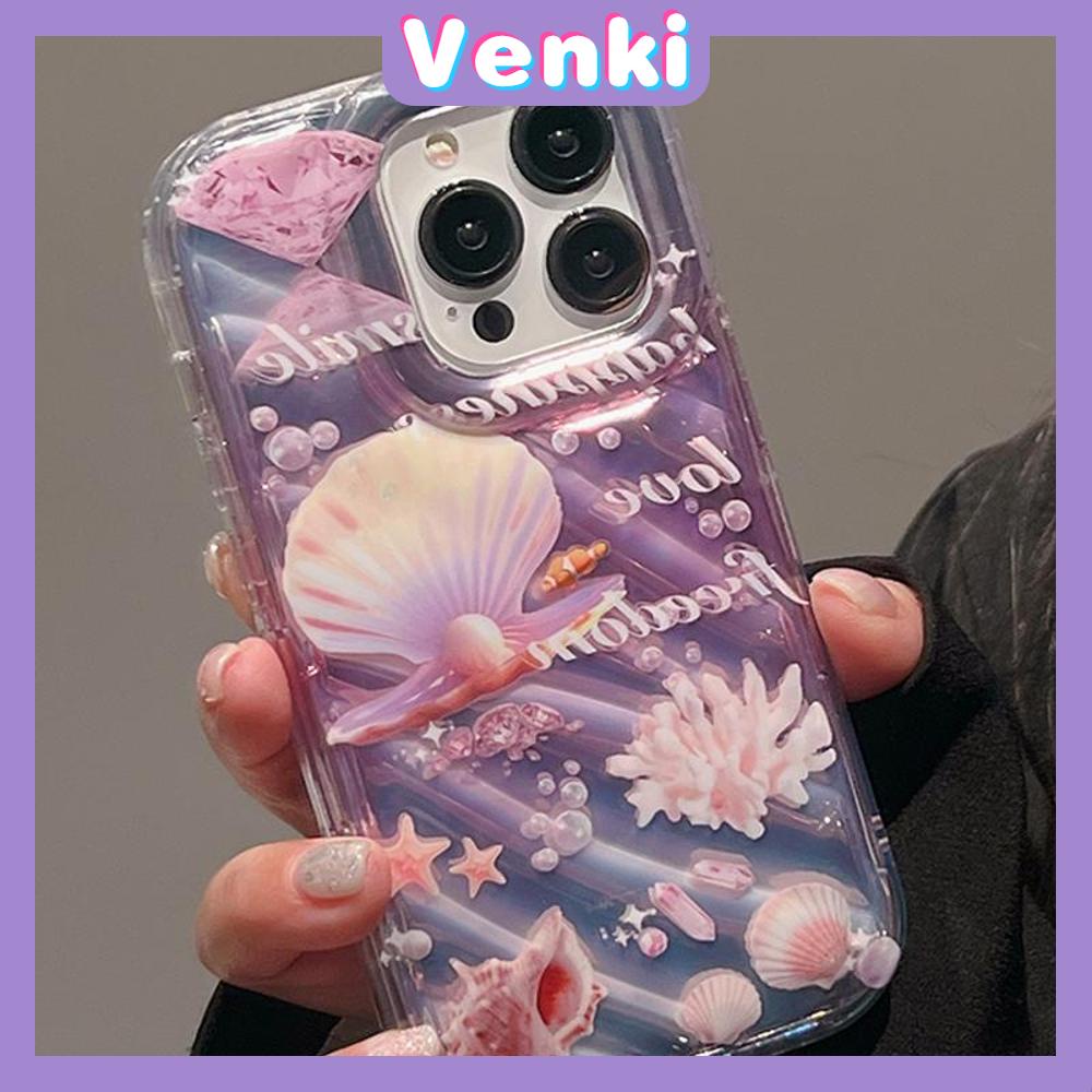 VENKI - For iPhone 11 iPhone Case Laser Reflective Transparent Phone Case TPU Soft Shockproof Airbag Case Protective Camera Shell Pearl Compatible with iPhone 14 13 Pro max 12