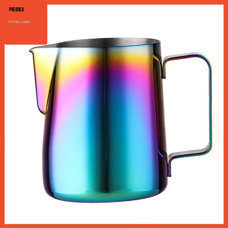 [Predolo] Coffee Milk Frothing Jug, Stainless Steel, Pitcher Kukus Espresso Untuk Cafe, Cappucino