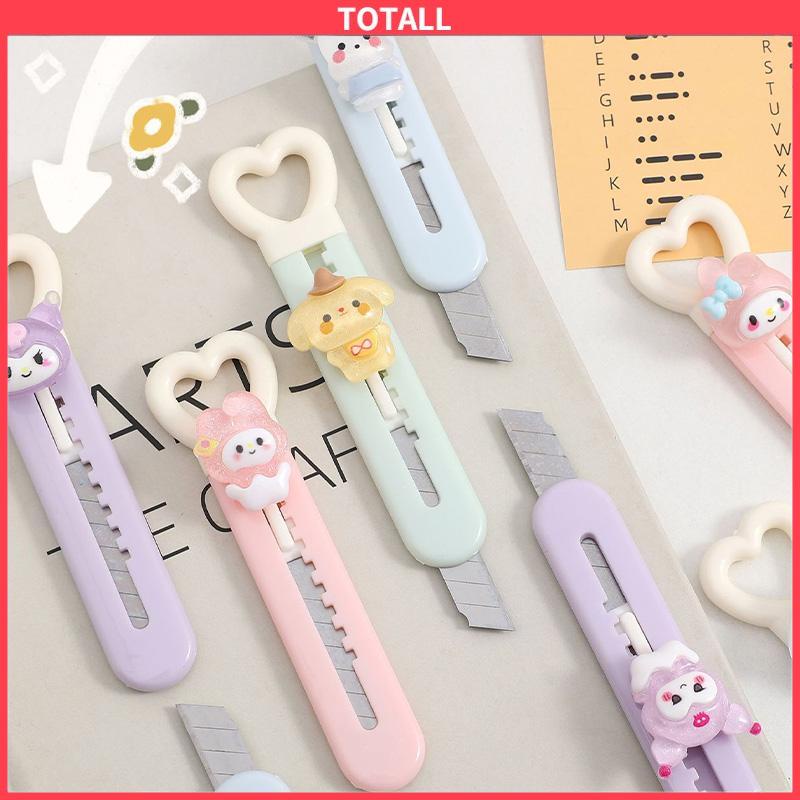 COD Mini Pemotong Kertas Rumah Tangga Alat Pembuka Paket Siswa Buatan Tangan Cutter Cute Heart Art Cutter-Totall