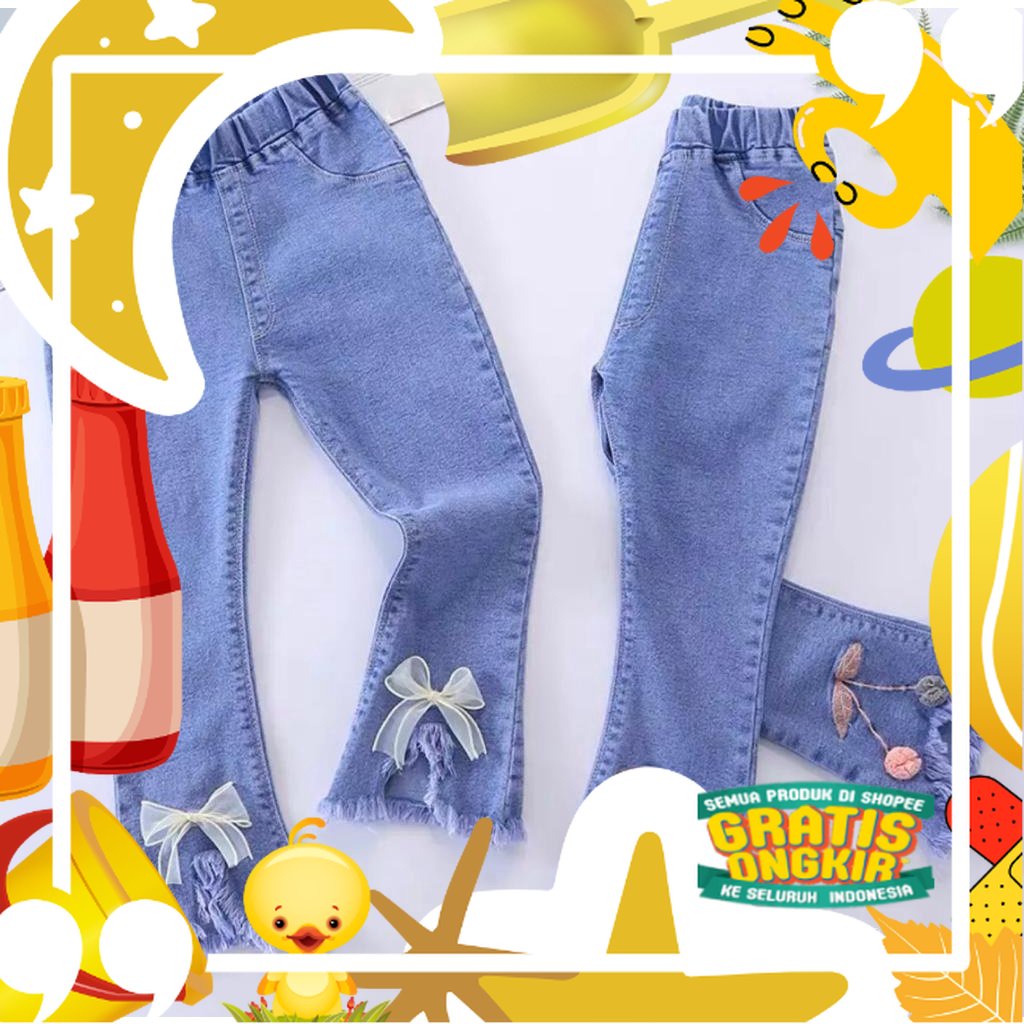 COD,, CELANA JEANS ANAK PEREMPUAN 1-10 TAHUN/JEANS PANJANG IMPORT ANAK PEREMPUAN/ Lucu kado Ultah