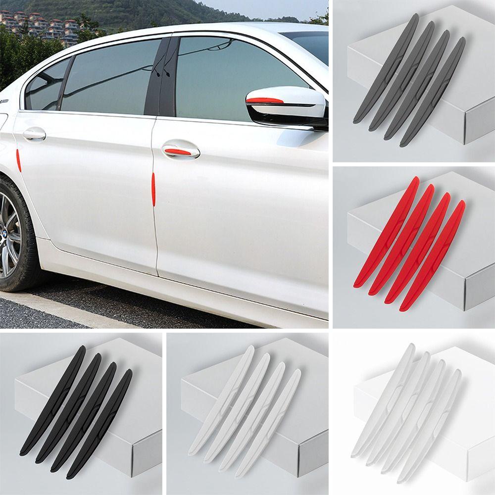 Populer 4PCS Anti-Tabrakan Strip Scratch-proof Self-adhesive Pinggiran Pintu Mobil Stiker Anti Gores