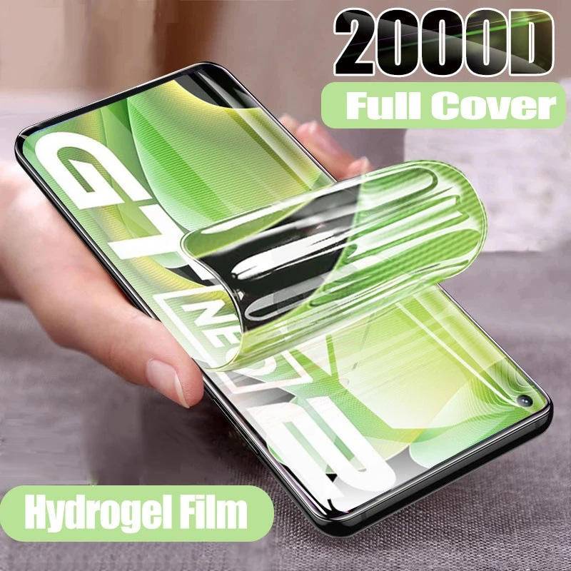 3pcs Film Hydrogel Bening Depan Untuk OPPO Realme GT Neo 5 5SE 3 3T 2 2T Flash Explorer Master Pelindung Layar Anti blue light Untuk Realme GT2 Pro Explorer Master GT3 Bukan Kaca
