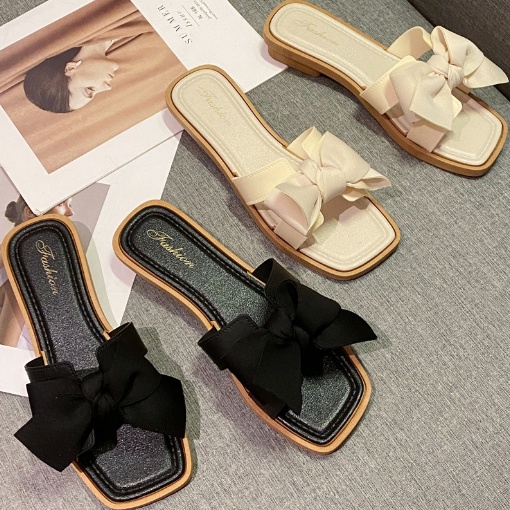 COD - S5830 Sandal Slop Wanita / Sandal Flat Wanita Korea Import / Sandal Wanita Import Karet Selop Pita / Sandal Model Pita